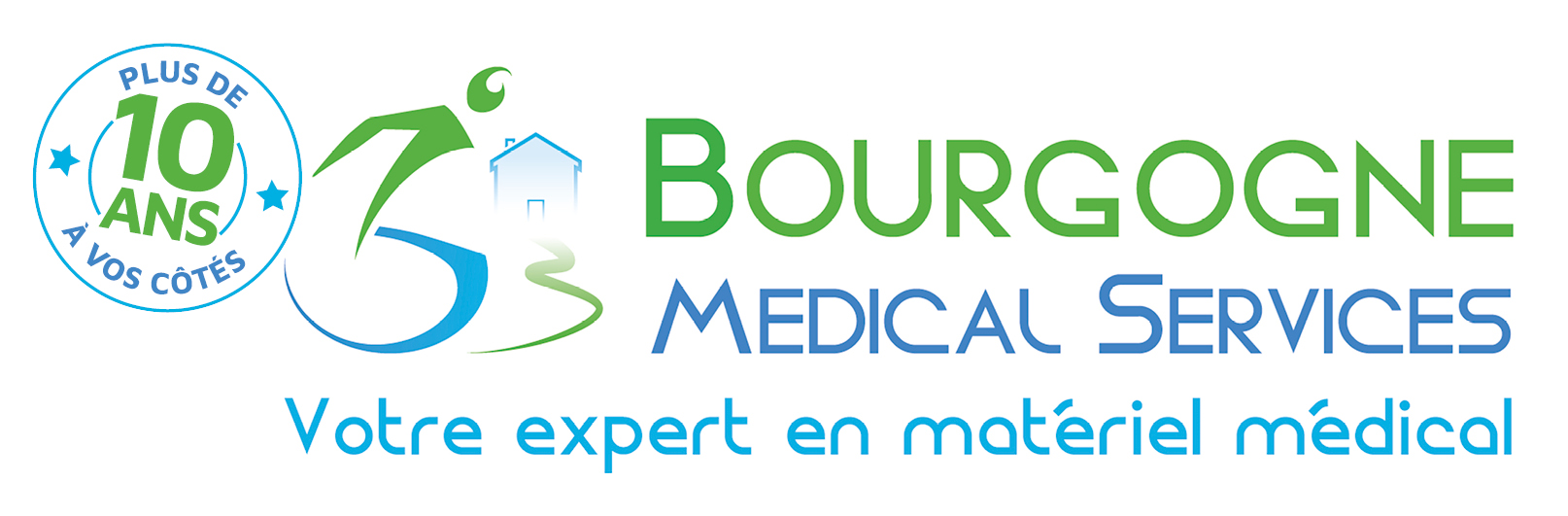 Logo de Bourgogne Médical Services, expert en matériel médical à Dijon.